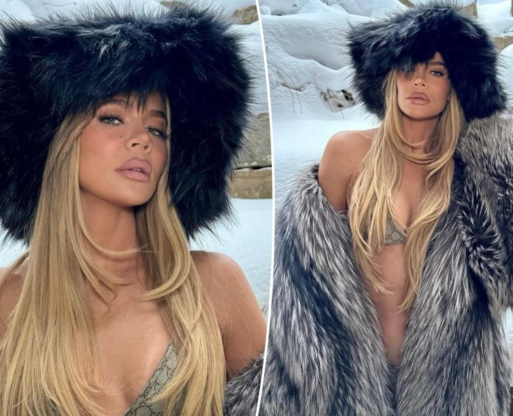 Khloé Kardashian Rocks $820 Gucci Bikini and Faux Fur Coat: Embracing Winter Style - Khloe Kardashian Rocks 820 Gucci Bikini and Faux Fur Coat