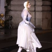 Gwendoline Christie closes the Maison Margiela couture show
