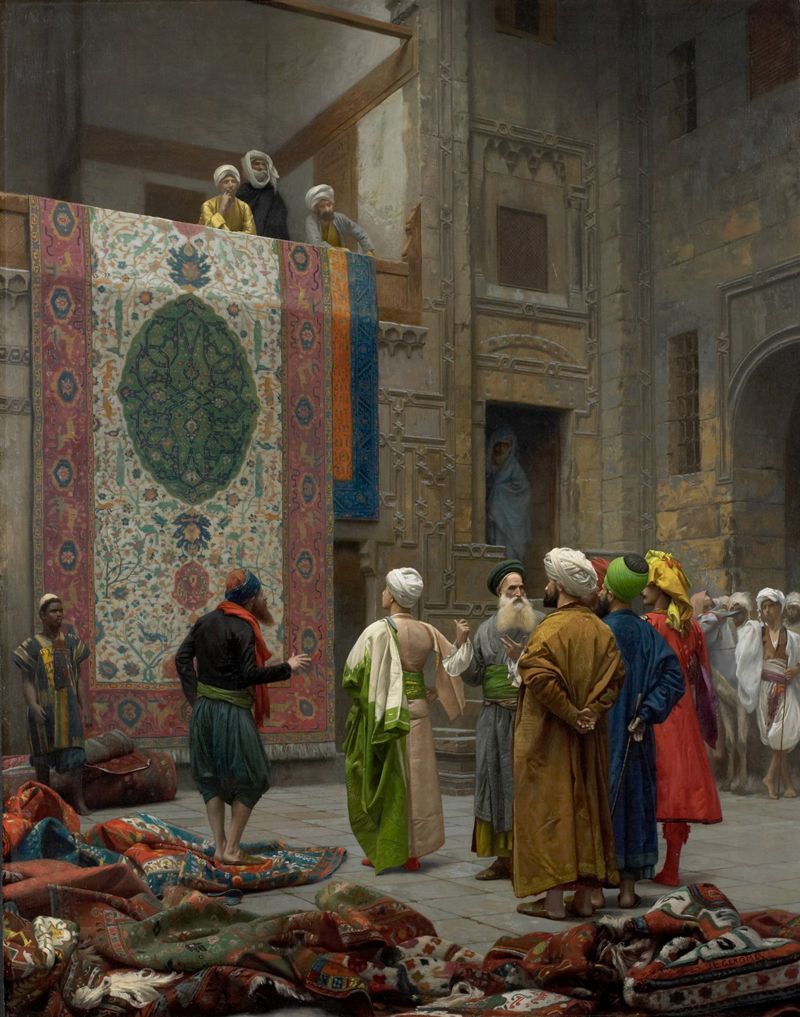 "بائع السجاد " ألوان متعددة وشغف بالفن تعرف على اللوحة العالمية ل لفرنسى جان ليون جيروم