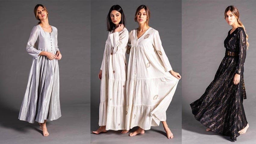 مجموعة رمضانيّة للمصممة السعودية ديمة عجلاني تحمل لؤلؤ بحريني وزخرفات سعوديّة