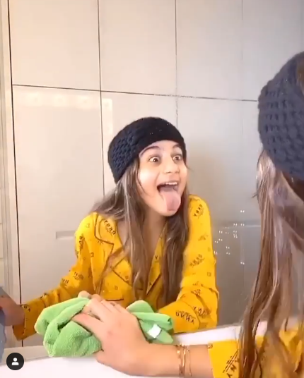 مايا دياب تتحول لطفلة فى فيديو جديد عبر تيك توك
