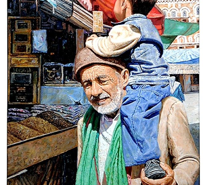 شاهد لوحات الفنان اليمني (زكي اليافعي ) الملقب برسام البسطاء