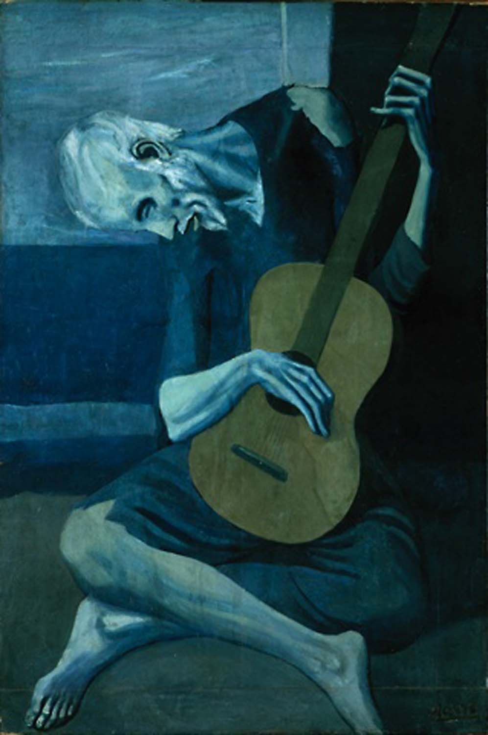 تعرف على اللوحة العالمية ( The Old Guitarist) للفنان الكبير بيكاسو