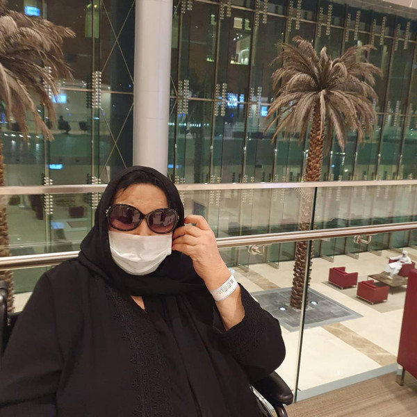 شاهد.. أخر ظهور لسميرة توفيق بالحجاب والكمامة