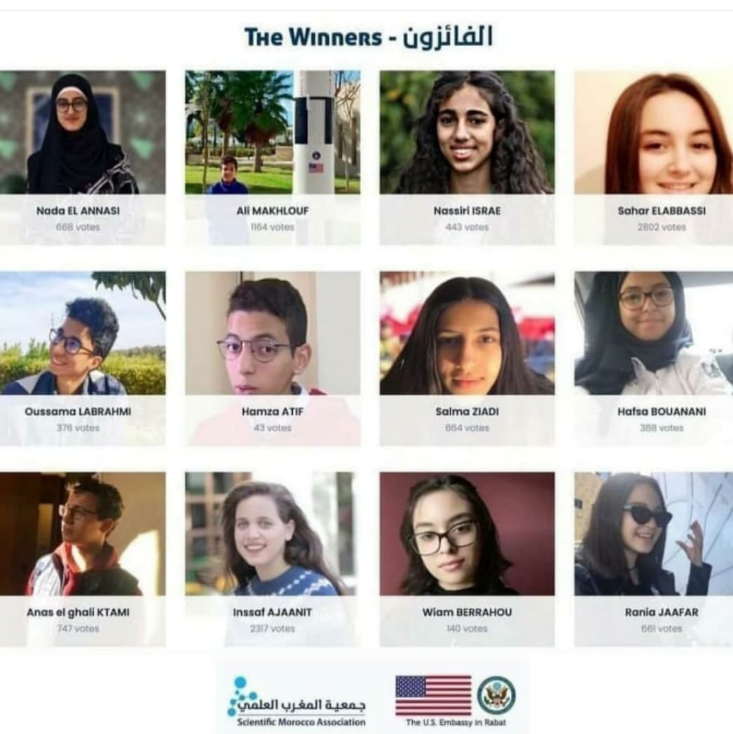إثنا عشر طالب وطالبة يفوزون بالدورة السادسة من “السباق نحو الفضاء”، التي تنظمها جمعية المغرب العلمي “Scientific Morocco” بالتعاون مع السفارة الأمريكية في المغرب
