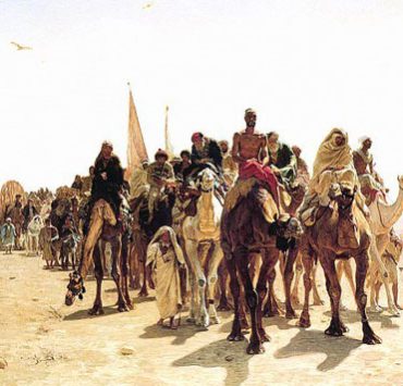 تعرف على الوحة العالمية.. "حجاج فى طريقهم إلى مكة" للفنان الفرنسي "ليون بيلى"