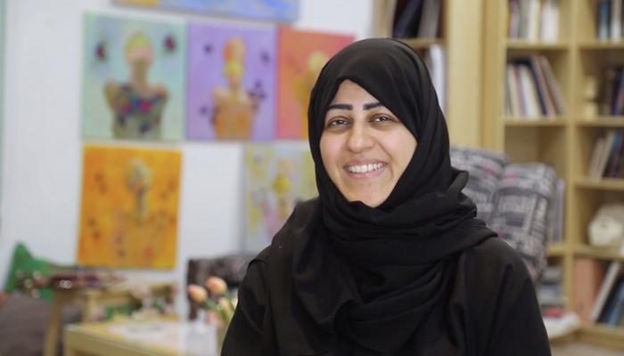 متحف الفن الإماراتي عبر إنستغرام ينشر لوحة فنية رائعة للمبدعة فاطمة الدهمش
