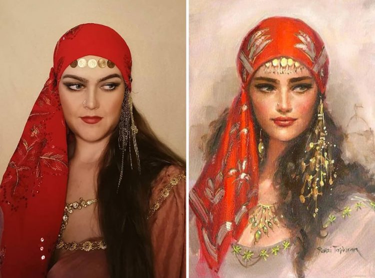 روسية تبدع فى تحدى محاكاة اللوحات العالمية وتدخل يومها الـ 142