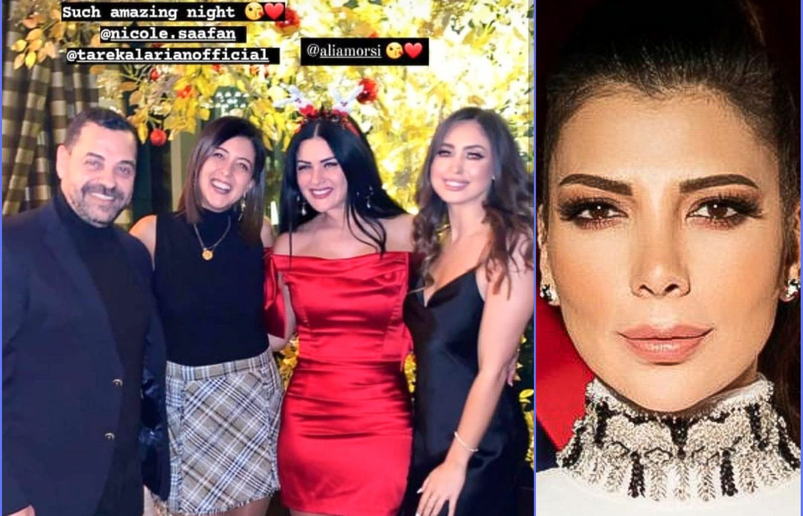 آصالة تهاجم طليقها طارق العريان وعارضة الأزياء اللبنانية وتنشر صورتهما معا.. وتصفها ب "أقسى صورة"