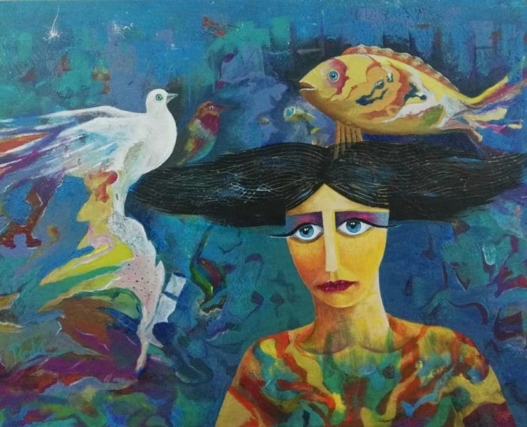 فنان تشكيلي مصري يرسم بالفم والقدم