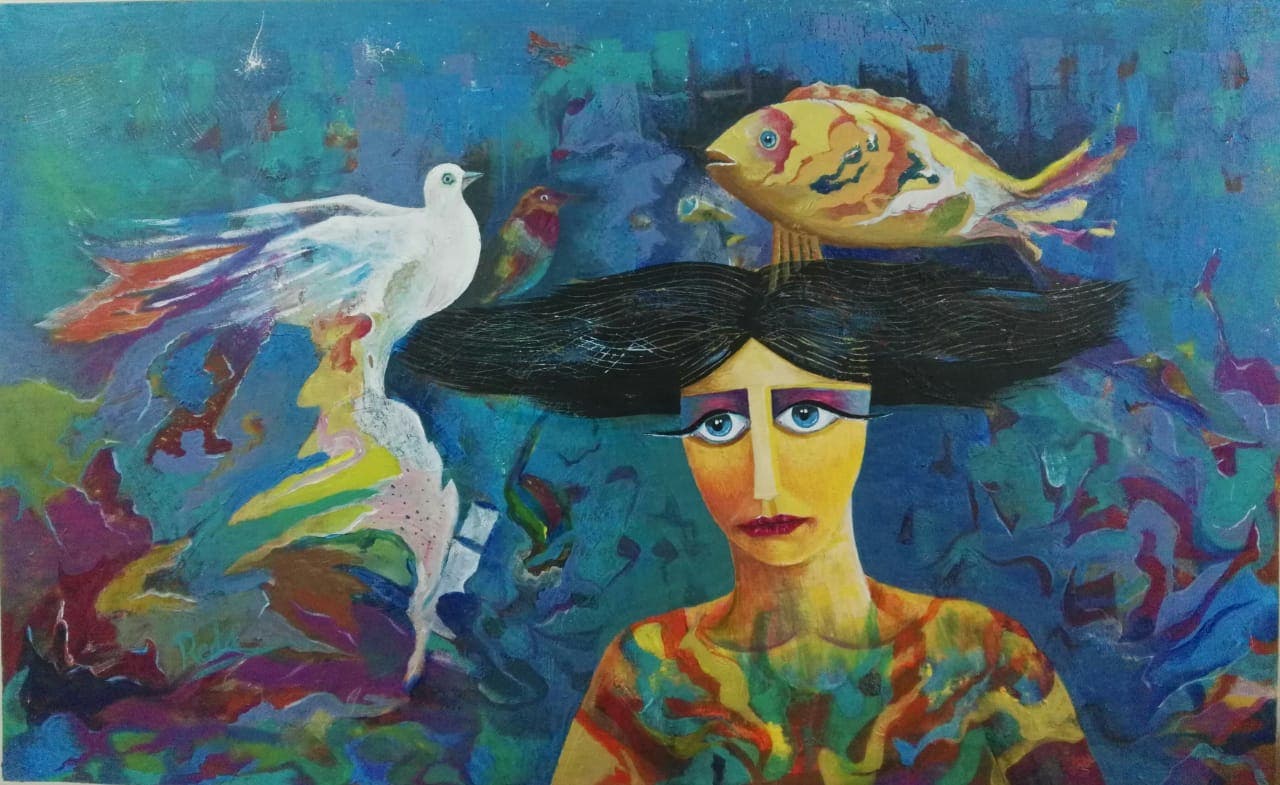 فنان تشكيلي مصري يرسم بالفم والقدم