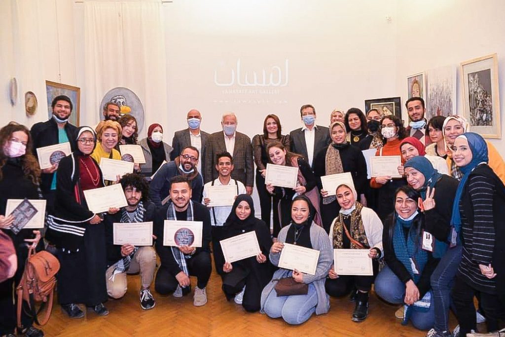 بالصور .. يحي خليل وإيهاب الأسيوطي في إفتتاح "لا للتنمر" بجاليري لمسات