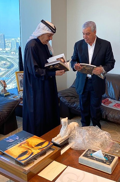 بالصور .. زاهي حواس يدعو مانع بن راشد آل مكتوم لزيارةإكتشافاته بسقارة