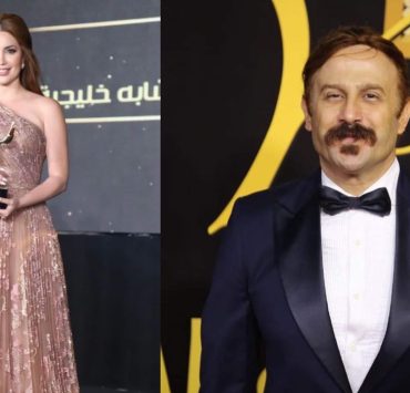 قصي خولي ونسرين طافش مكرمان بمصر والأخيرة تهدي جائزتها