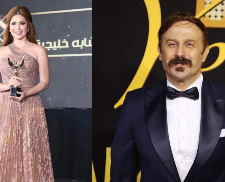 قصي خولي ونسرين طافش مكرمان بمصر والأخيرة تهدي جائزتها
