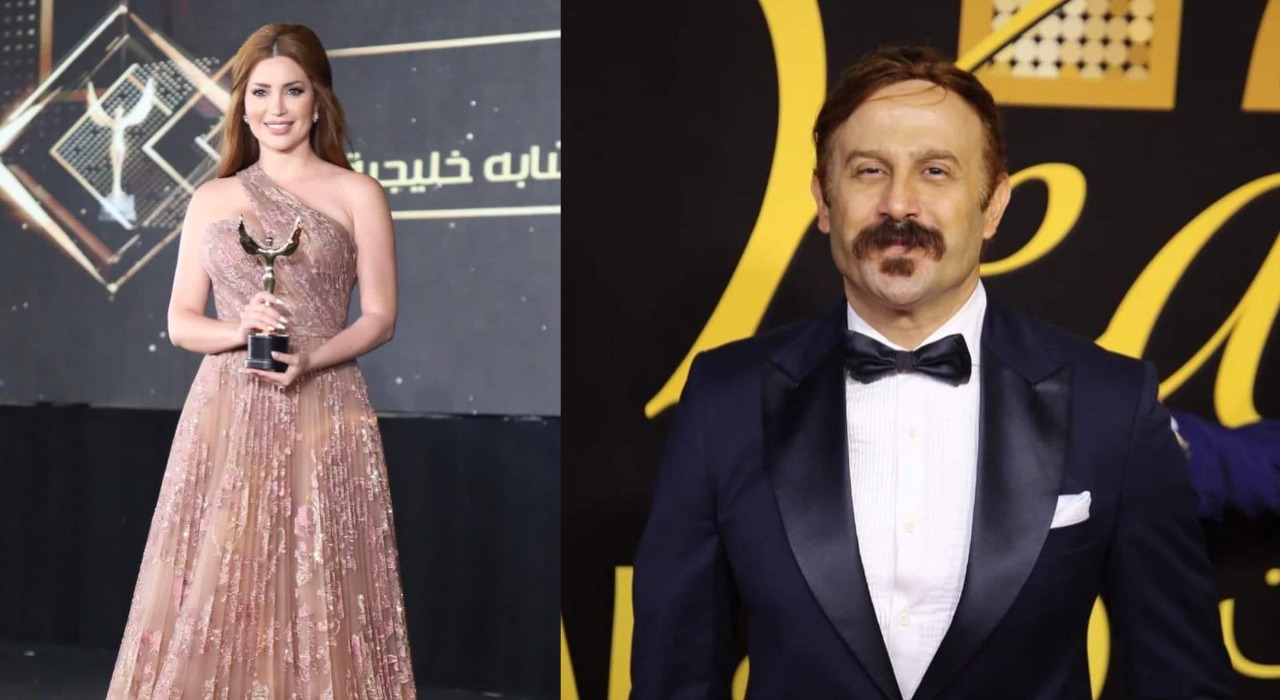 قصي خولي ونسرين طافش مكرمان بمصر والأخيرة تهدي جائزتها