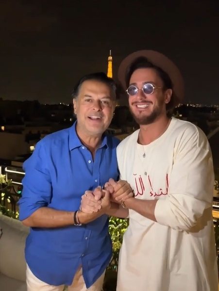 من أمام برج ايفل.. راغب علامة يهنئ سعد لمجرد بأغنية "الحلق"