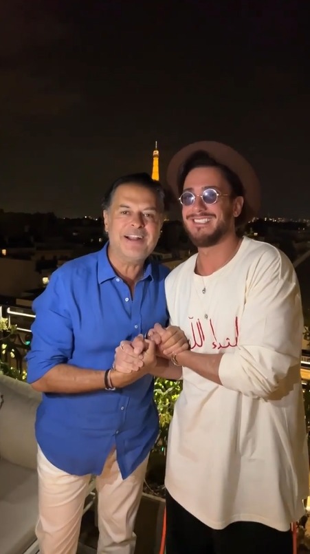من أمام برج ايفل.. راغب علامة يهنئ سعد لمجرد بأغنية "الحلق"
