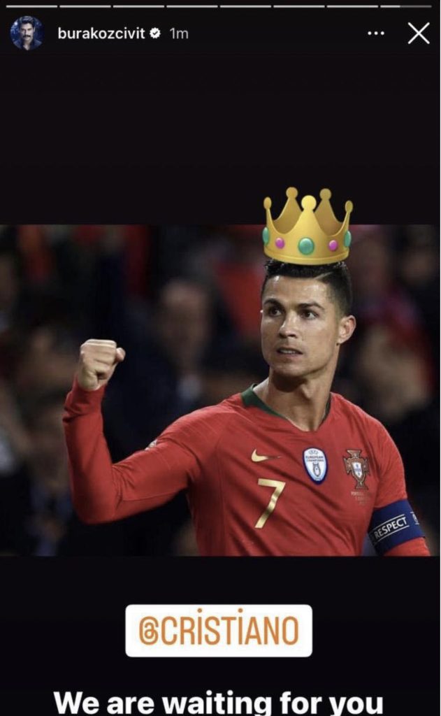 بوراك أوزجيفيت لرونالدو: لاتبكي أنت الملك