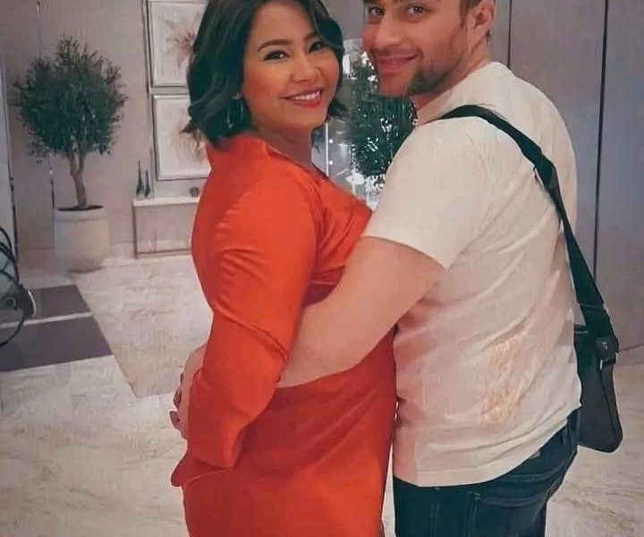 بقطعة كيك وقُبلة، شيرين عبد الوهاب تحتفل بعيد ميلاد زوجها