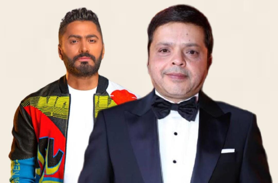 محمد هنيدي يمازح تامر حسني مستعيناً "ببطيخة"