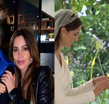 بلمسة مغربية من توقيع Albert OUAKINE.. زوجة راغب علامة تسرق الأنظار في زفاف ولي العهد الأردني-صورة