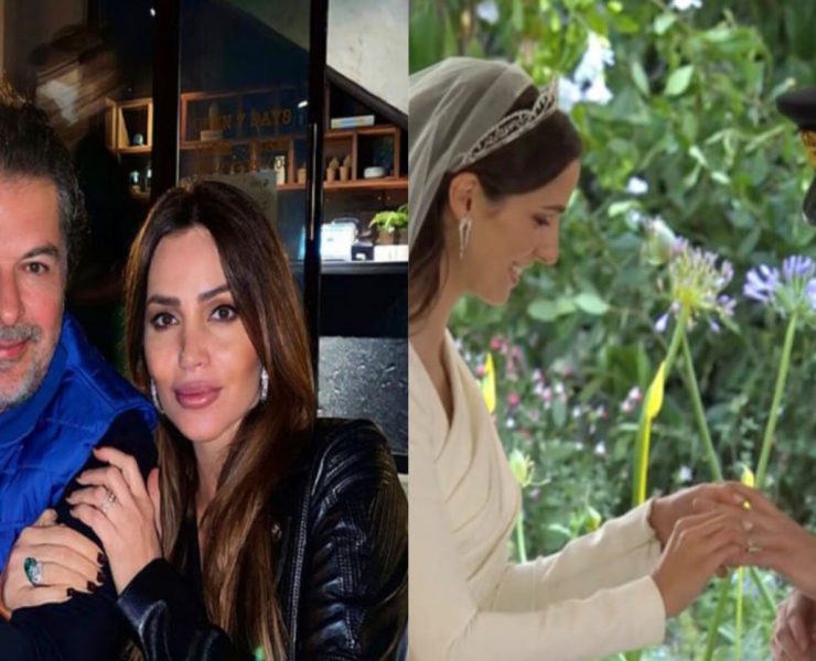 بلمسة مغربية من توقيع Albert OUAKINE.. زوجة راغب علامة تسرق الأنظار في زفاف ولي العهد الأردني-صورة