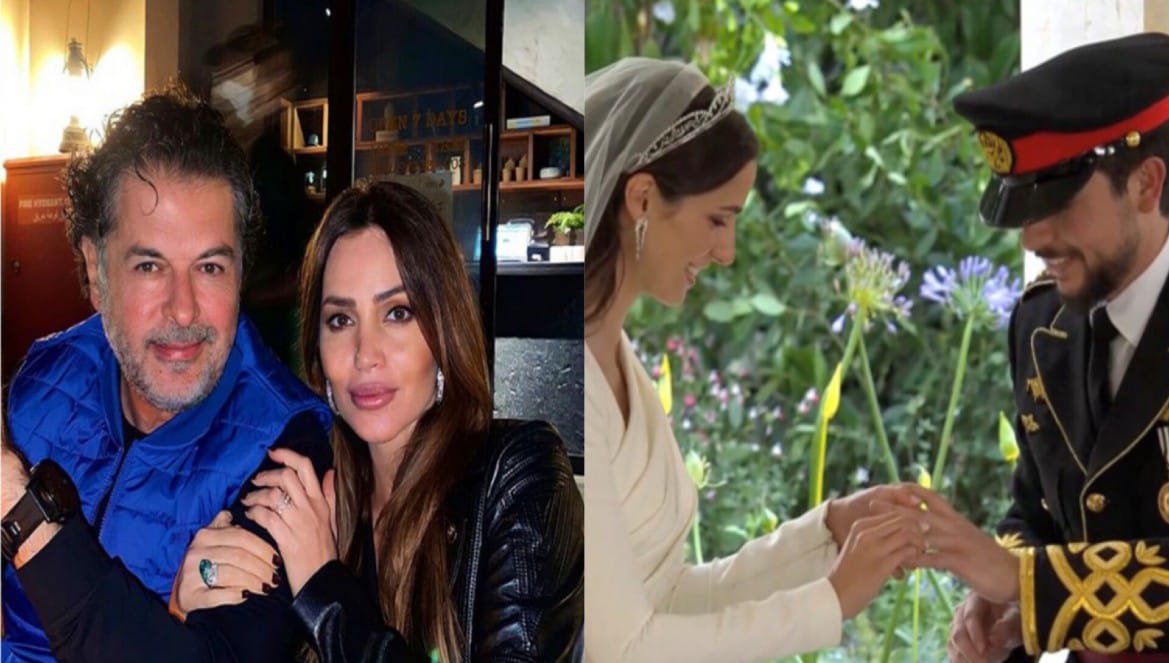 بلمسة مغربية من توقيع Albert OUAKINE.. زوجة راغب علامة تسرق الأنظار في زفاف ولي العهد الأردني-صورة