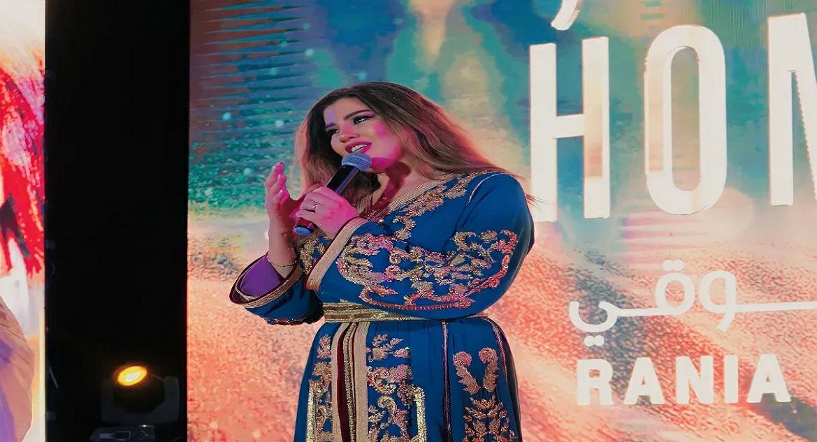 رانيا فريد شوقي تتألق بالقفطان المغربي خلال تكريمها بمهرجان الداخلة
