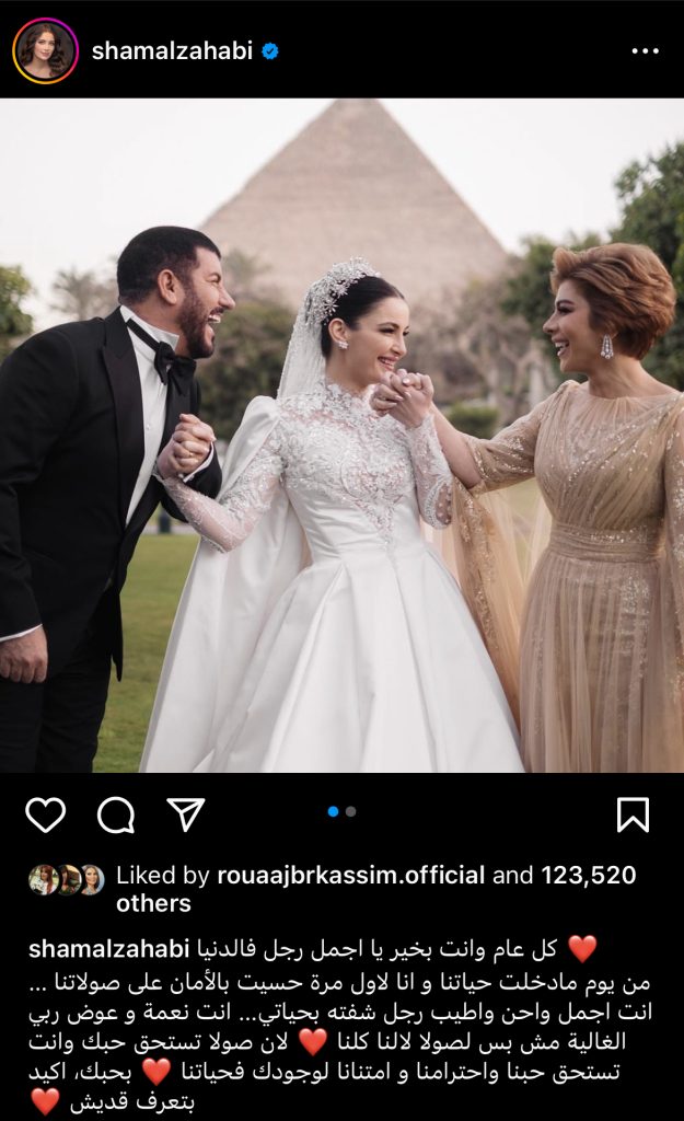 بكلمات مؤثرة.. شام الذهبي تعايد زوج والدتها