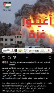 من أجل فلسطين.. أنغام تطلب من محبيها عدم الاكتفاء بالدعاء
