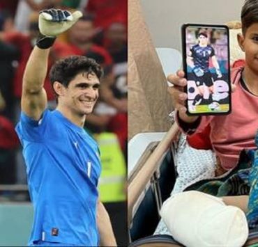 حارس مرمى منتخب المغرب يحقق حلم طفل من غزة