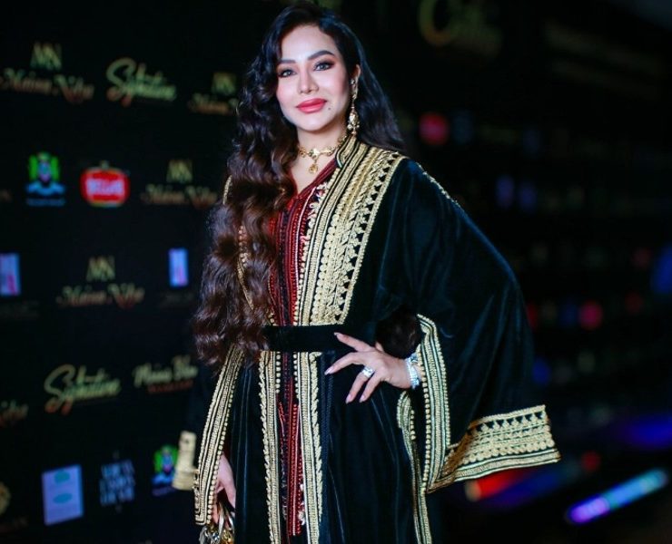 لجين عمران سفيرة القفطان المغربي -فيديو